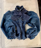 Three Tones Denim P Bow Top