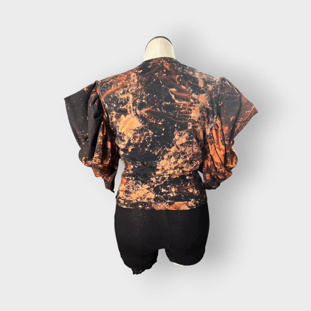 Custom Corset Style Puff Sleeve Tee