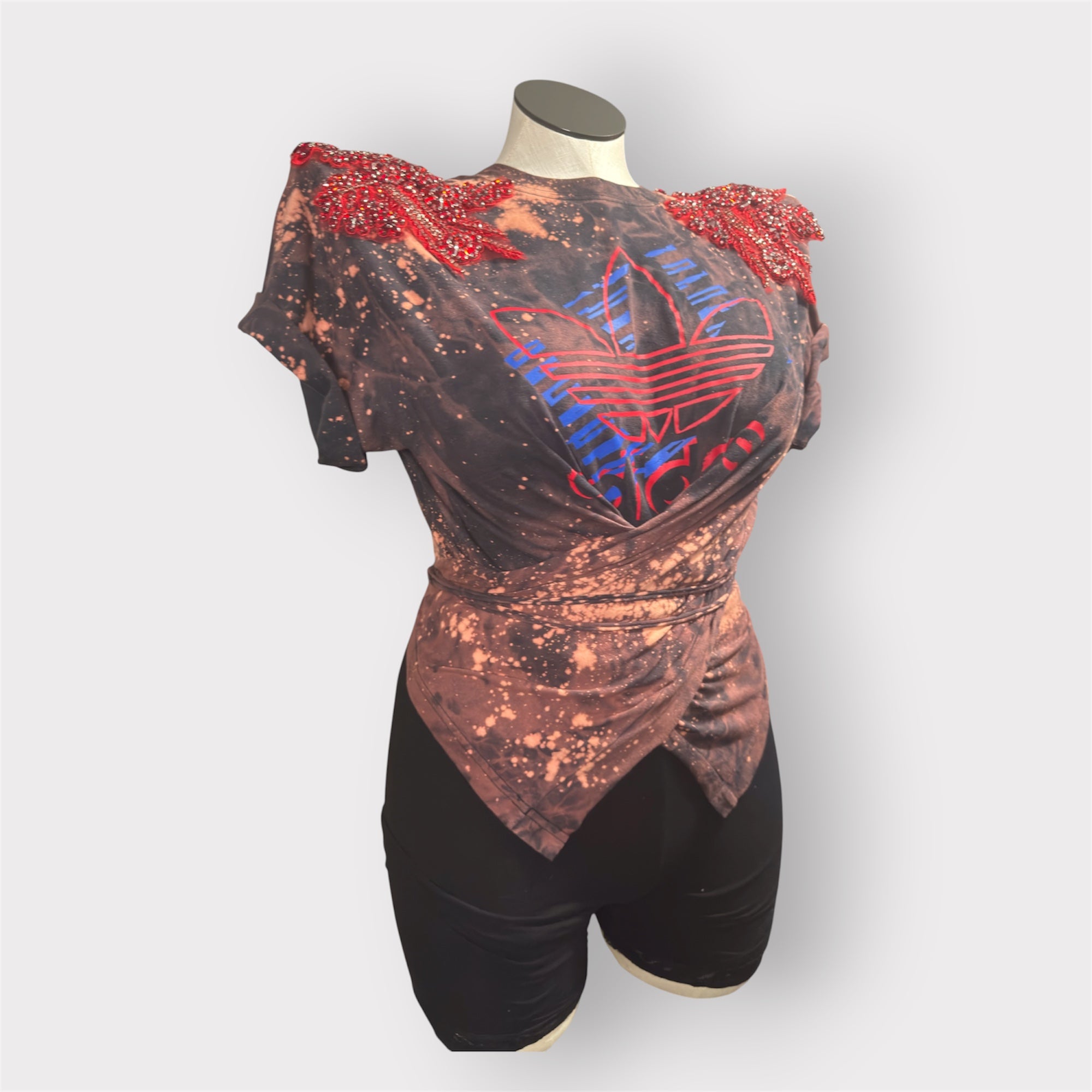It’s a Wrap Crystalized Couture Shoulder Tee