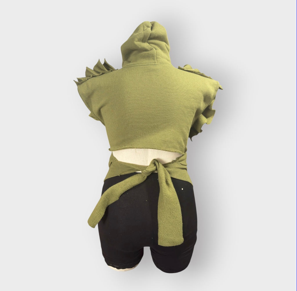 Luxe Wrap Ruffle Hoodie