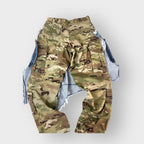 Double Denim Overlay Cargos