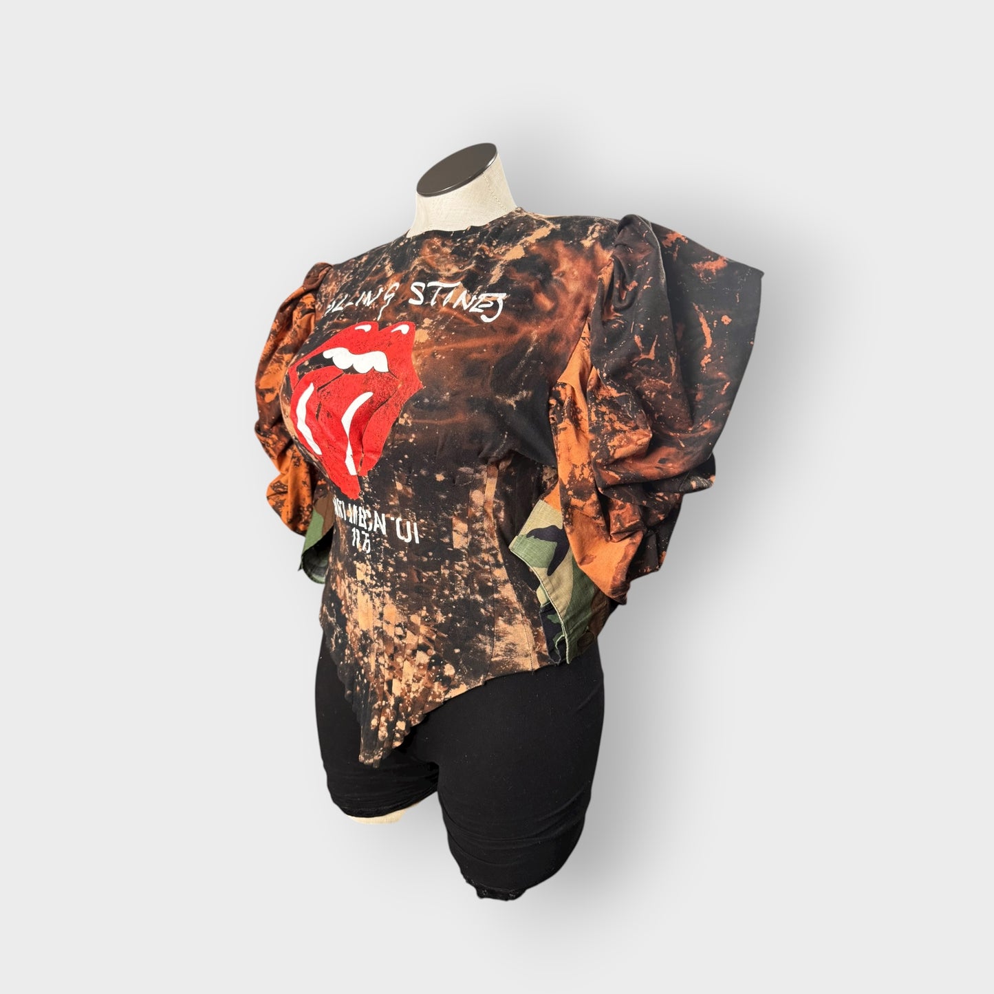 Custom Corset Style Puff Sleeve Tee