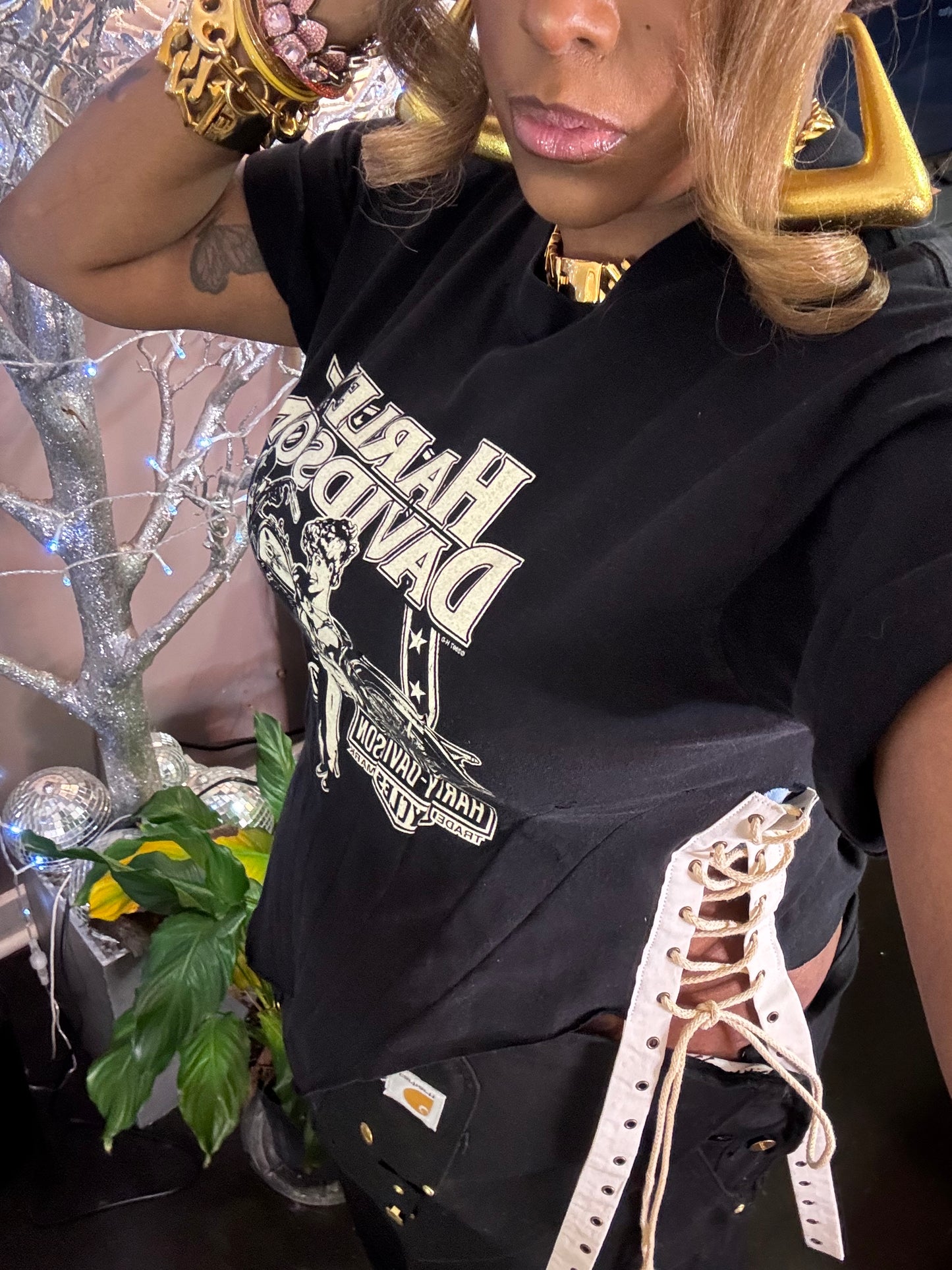 Corset Style Moto Tee