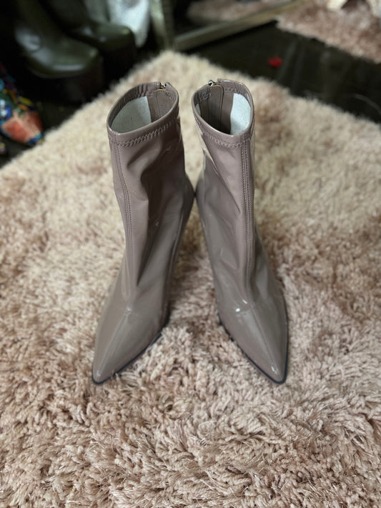 Lavender Patent Leather Booties
