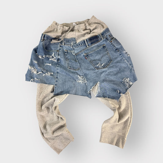 Denim Overlay Joggers