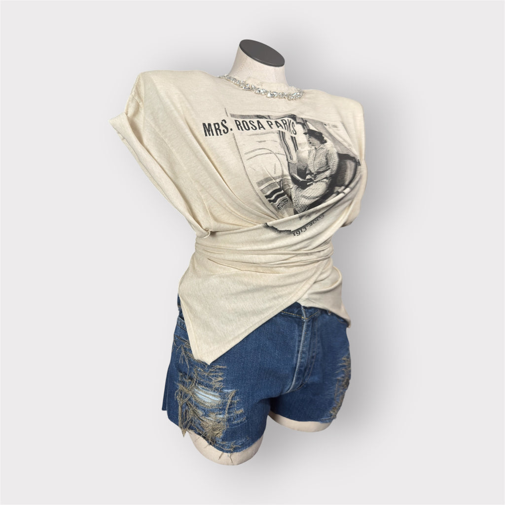 Crystal Neck Wrap Tee