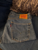 Double Denim Fringe Overlay Jeans (Made to Order)