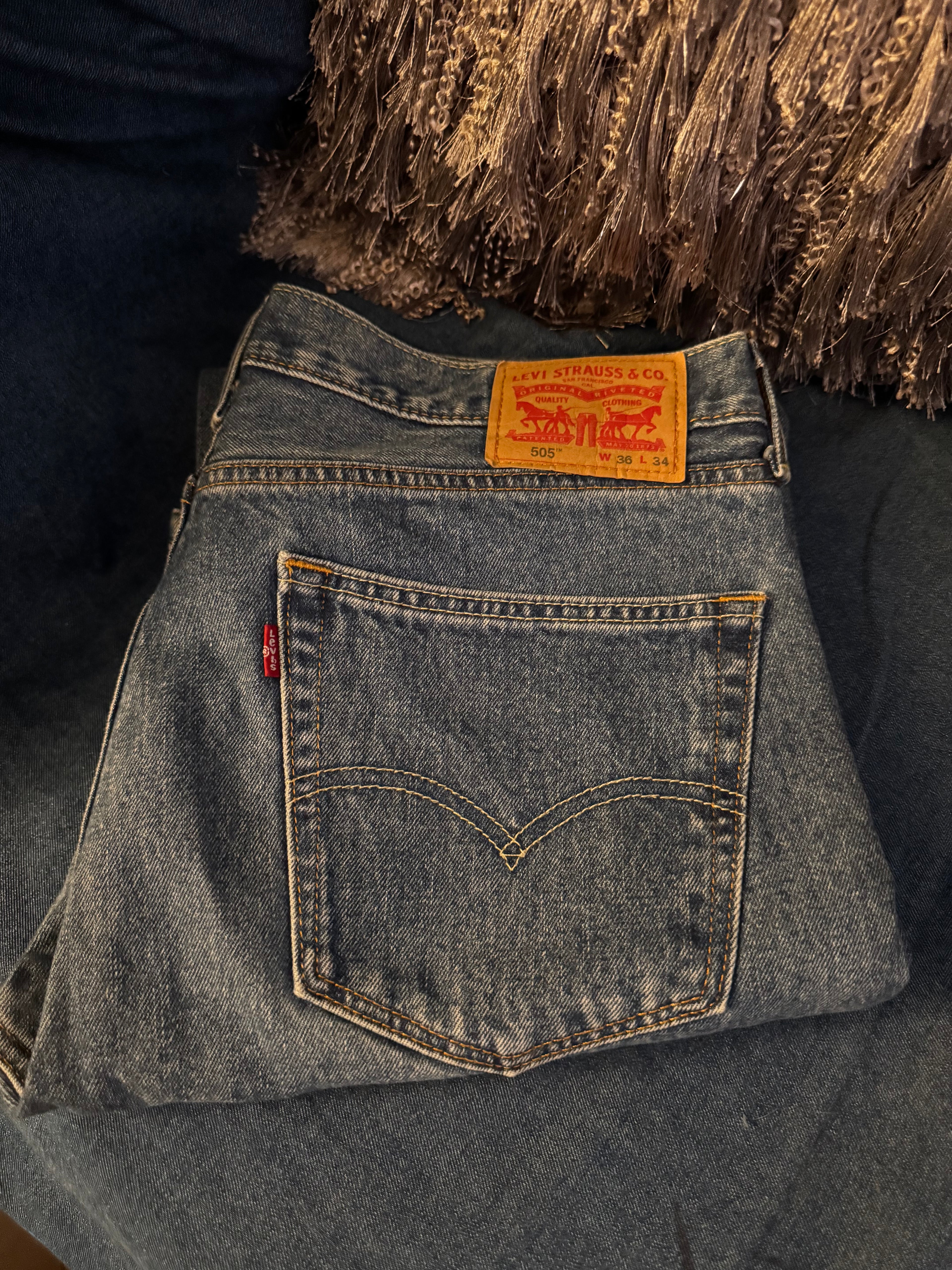 Double Denim Fringe Overlay Jeans (Made to Order)