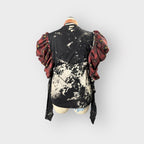 Distressed Stallion Print Couture Sleeve Tee