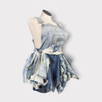 Denim Peplum Top