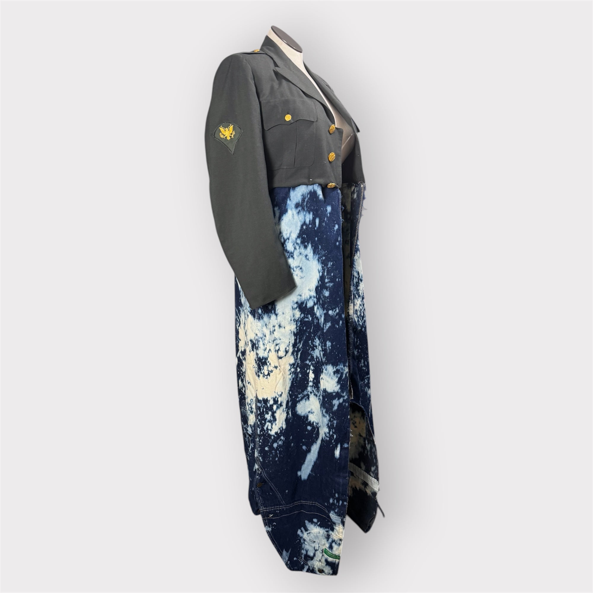 Military n Denim Duster