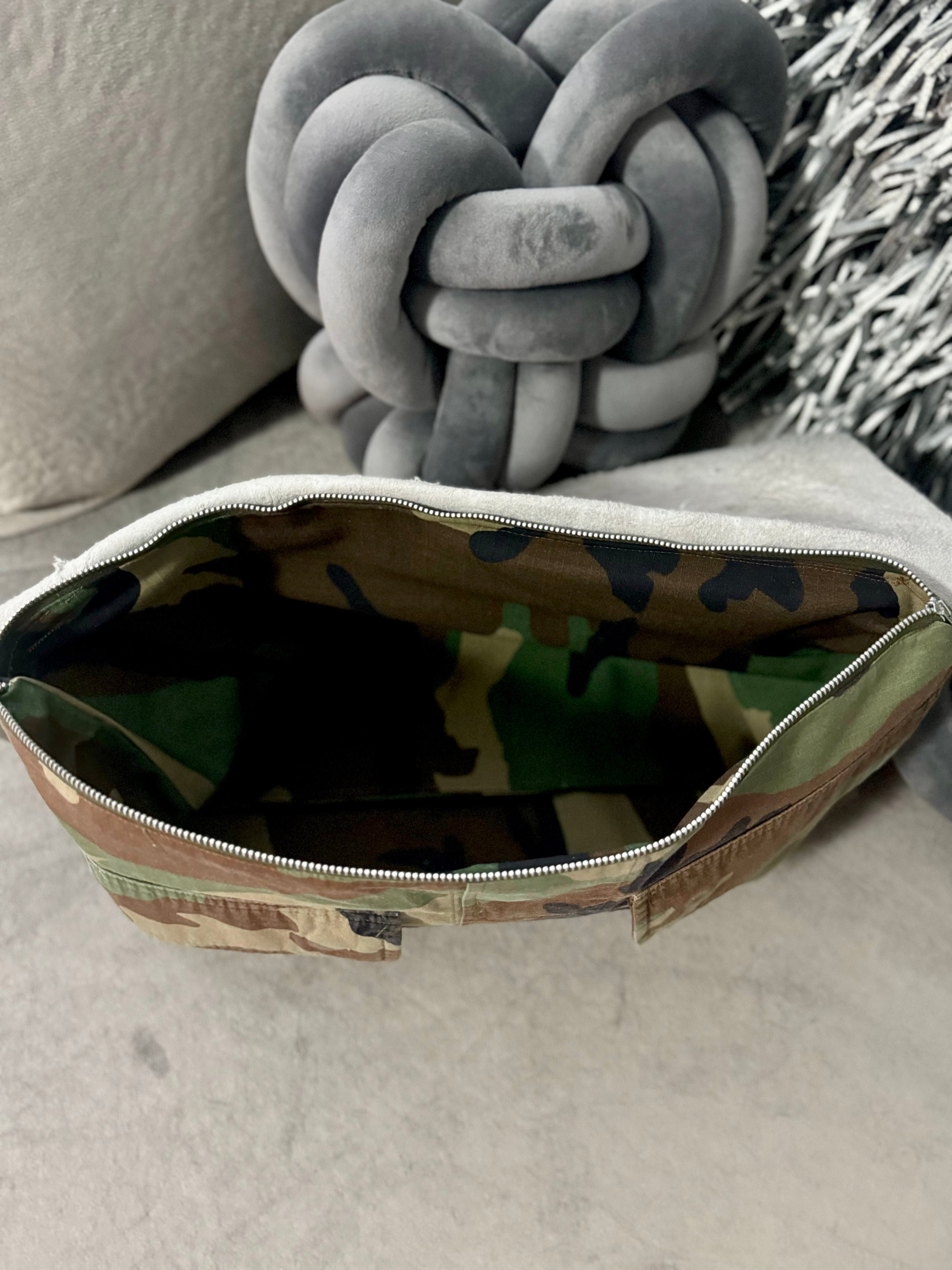 Country Couture Oversized Camo n Cowhide Clutch