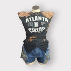 Distressed Sports Crystal Wrap Tee