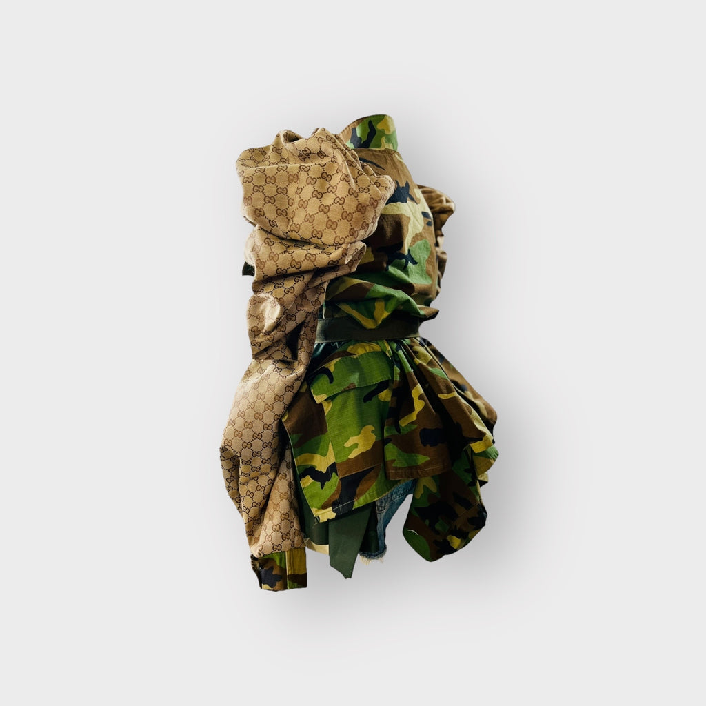 Military Couture Ruffle Tail Jacket