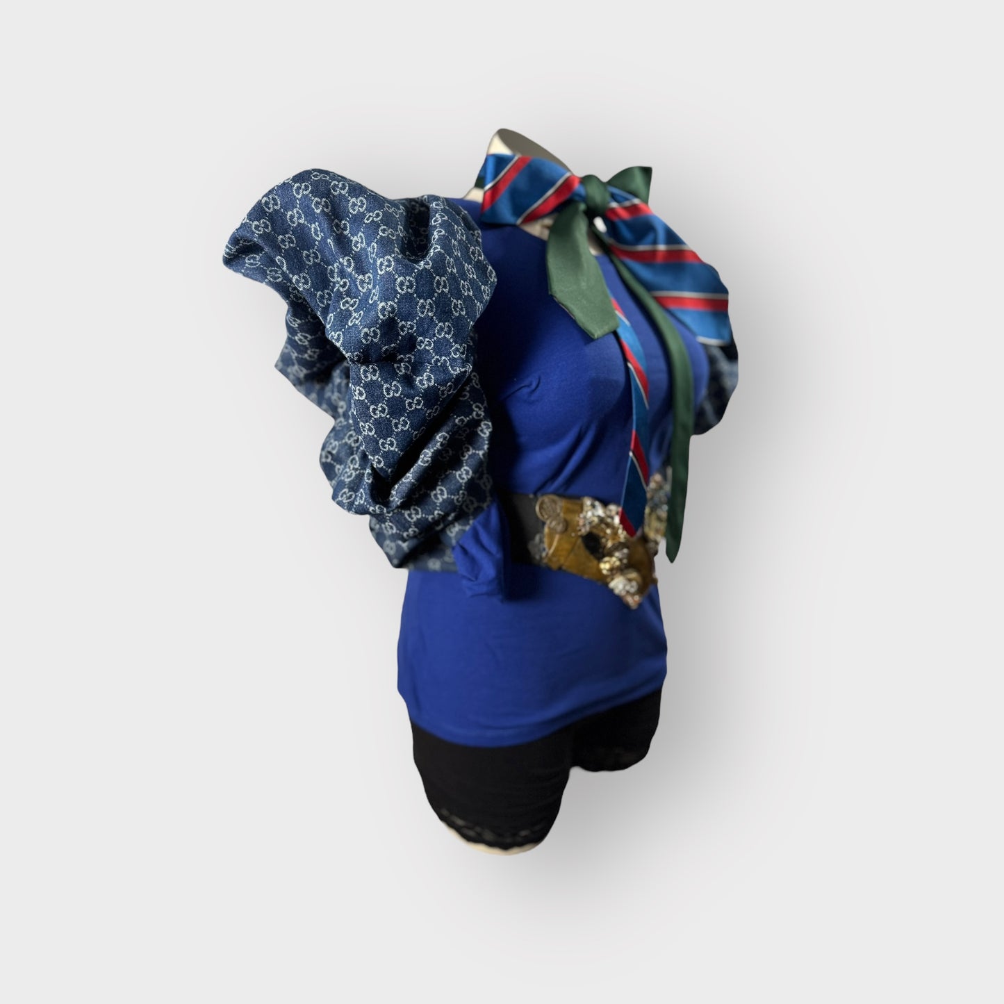 Luxe Style Handmade Couture Denim Sleeve Tee