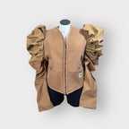 Workwear to Runway Sherpa Lined Puff Sleeve Coat