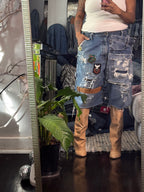 Distressed Denim Baggy Jorts