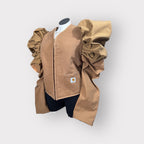Workwear to Runway Sherpa Lined Puff Sleeve Coat