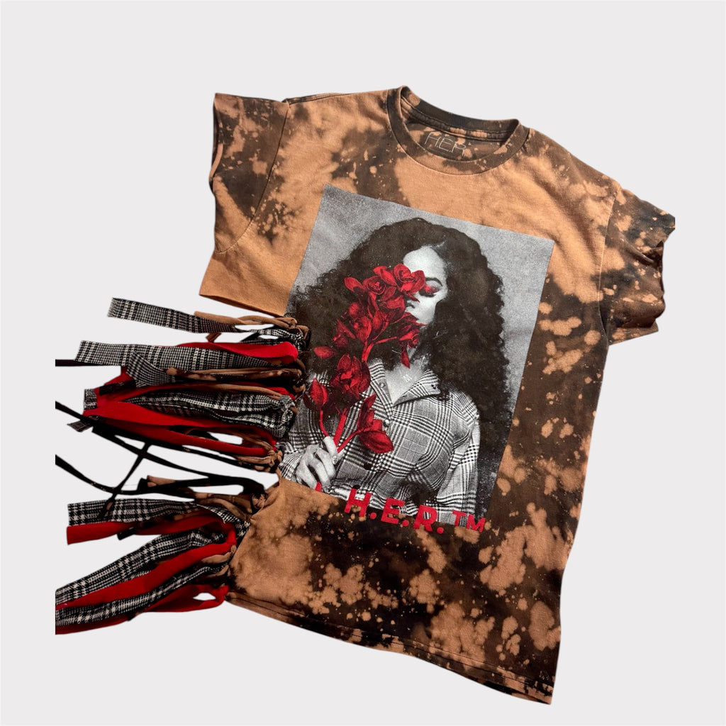 Rose Garden Distressed Fringe Tee