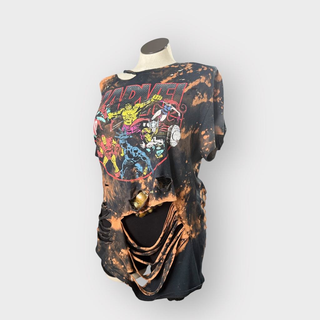 Grunge Distressed Braided Back Street Style Tee