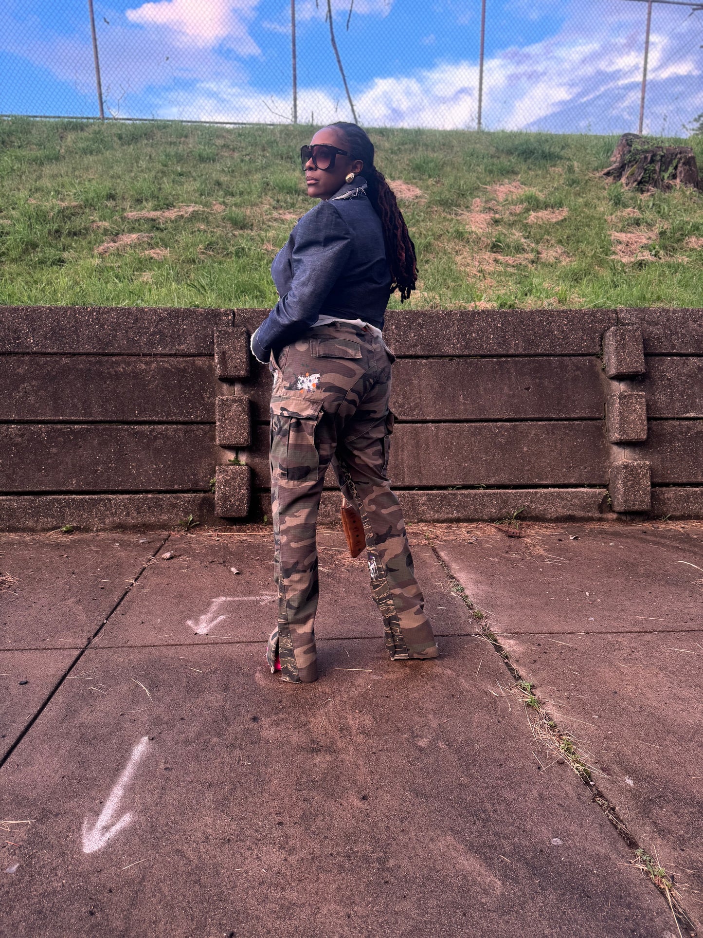 Paint Painted Splattered Camo Cargos