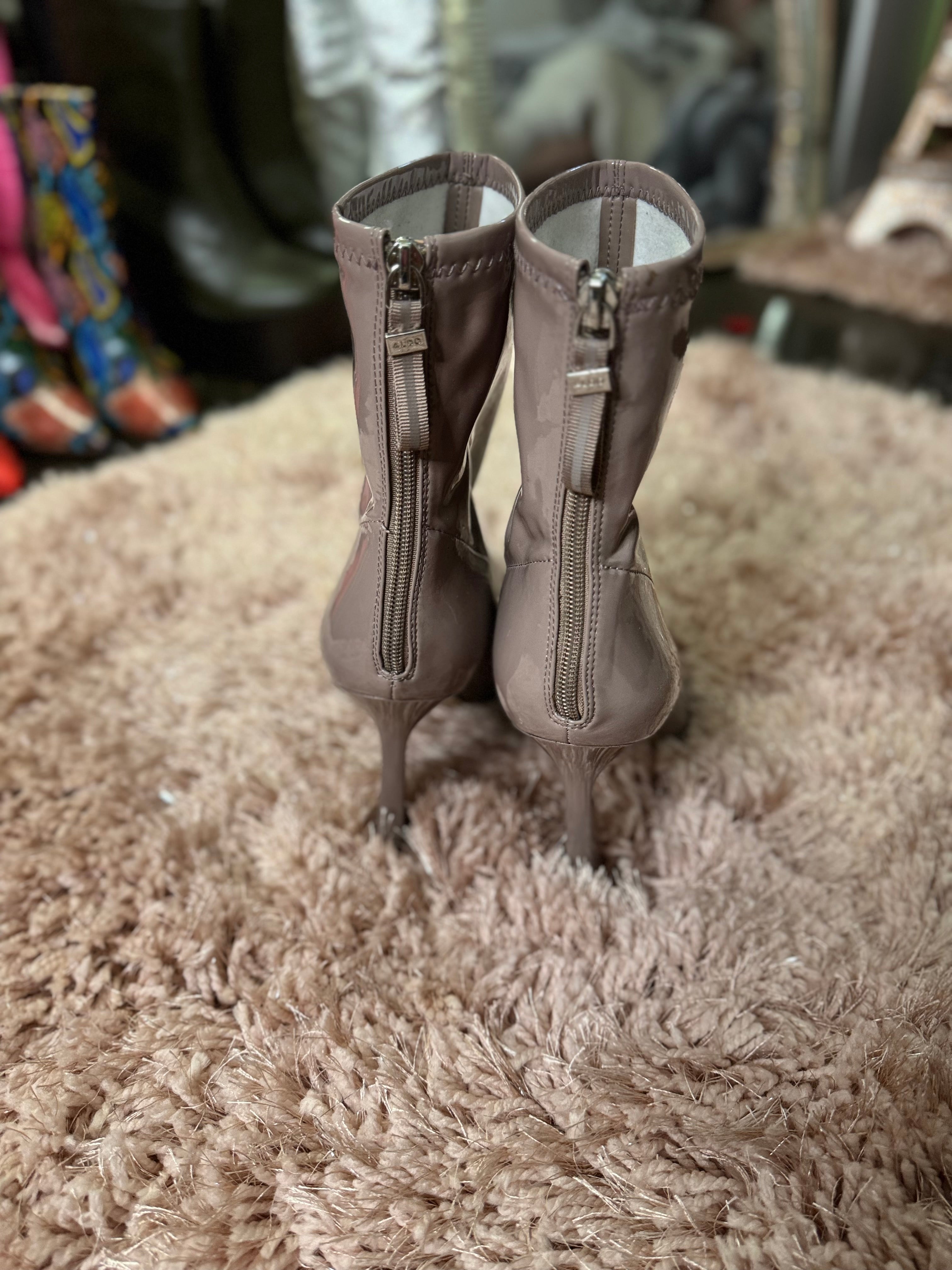 Lavender Patent Leather Booties