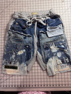 Triple Denim Bermuda Cut Jogger Shorts