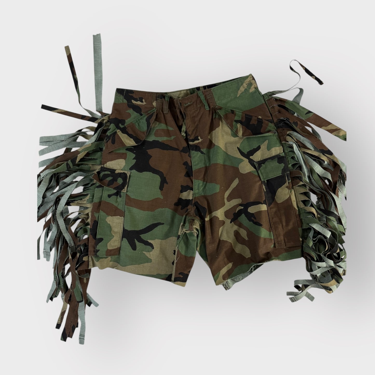 Camo Fringe Bermuda’s