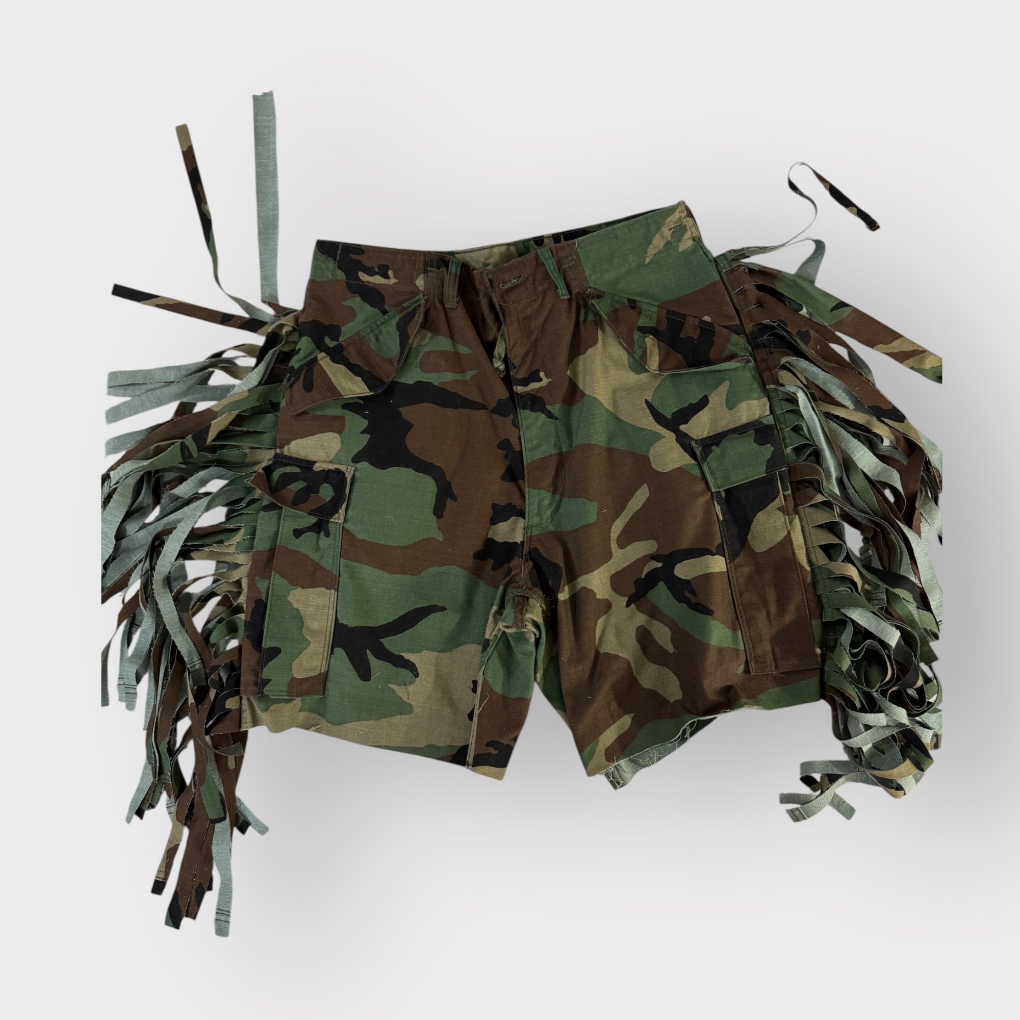 Camo Fringe Bermuda’s