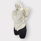 Luxe Ruffle Wrap Hoodie