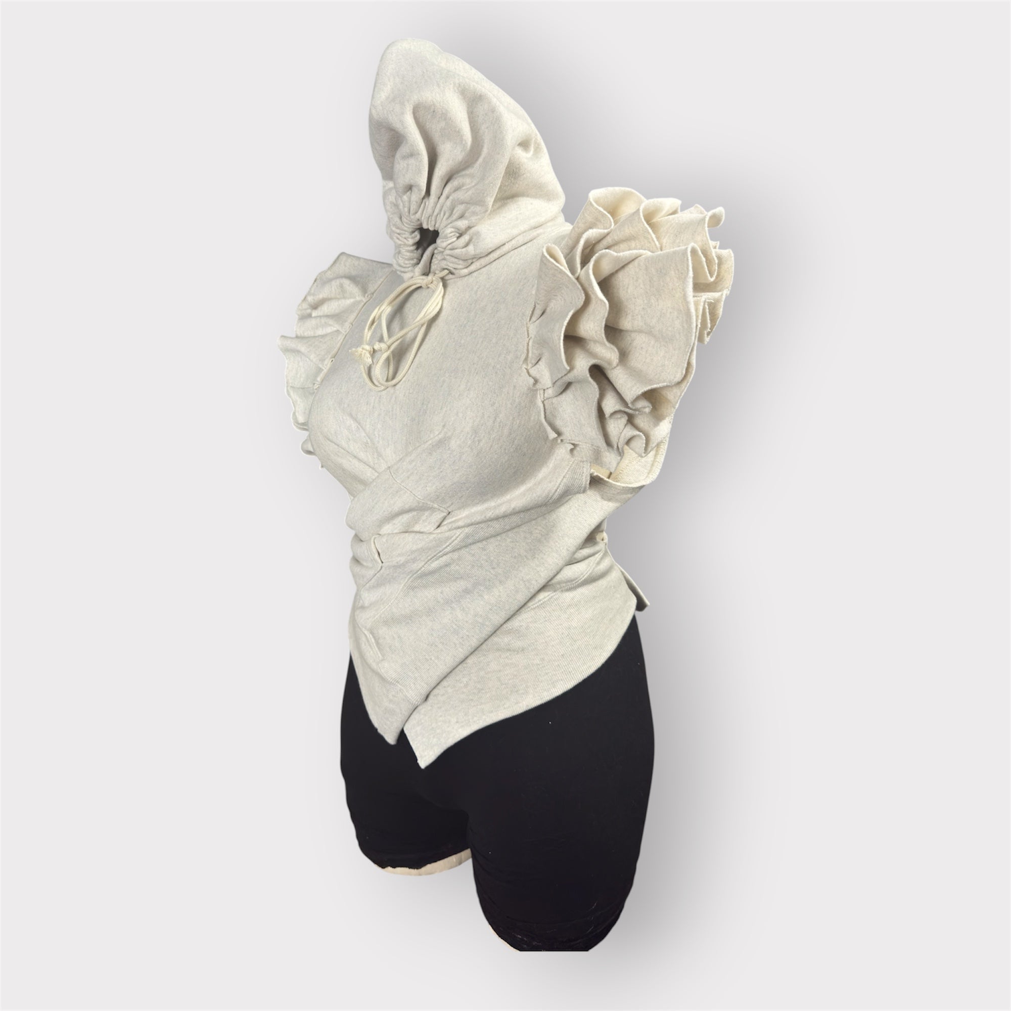 Luxe Ruffle Wrap Hoodie