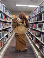 Work Wear to Runway Puffy Sleeve Coat w Custom Cinched Waist