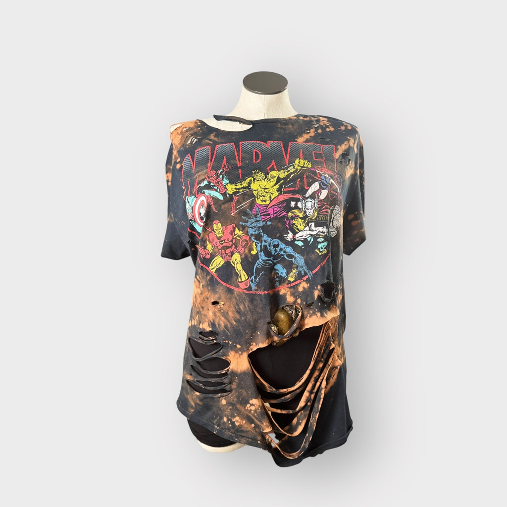 Grunge Distressed Braided Back Street Style Tee