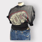 Ash Black Blinged Out Wrap Tee