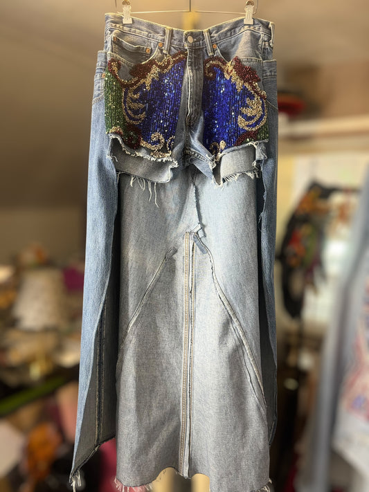 Cowgirl Couture Deluxe Mermaid Tail Seqin Shorts