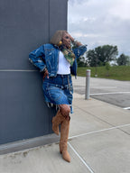 Distressed Denim Layover Bermuda’s
