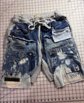 Triple Denim Bermuda Cut Jogger Shorts