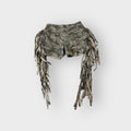 Digital Camo Exaggerated Fringe Shorts w Overlay