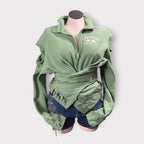 Pistachio Reconstructed Distressed Wrap Crewneck