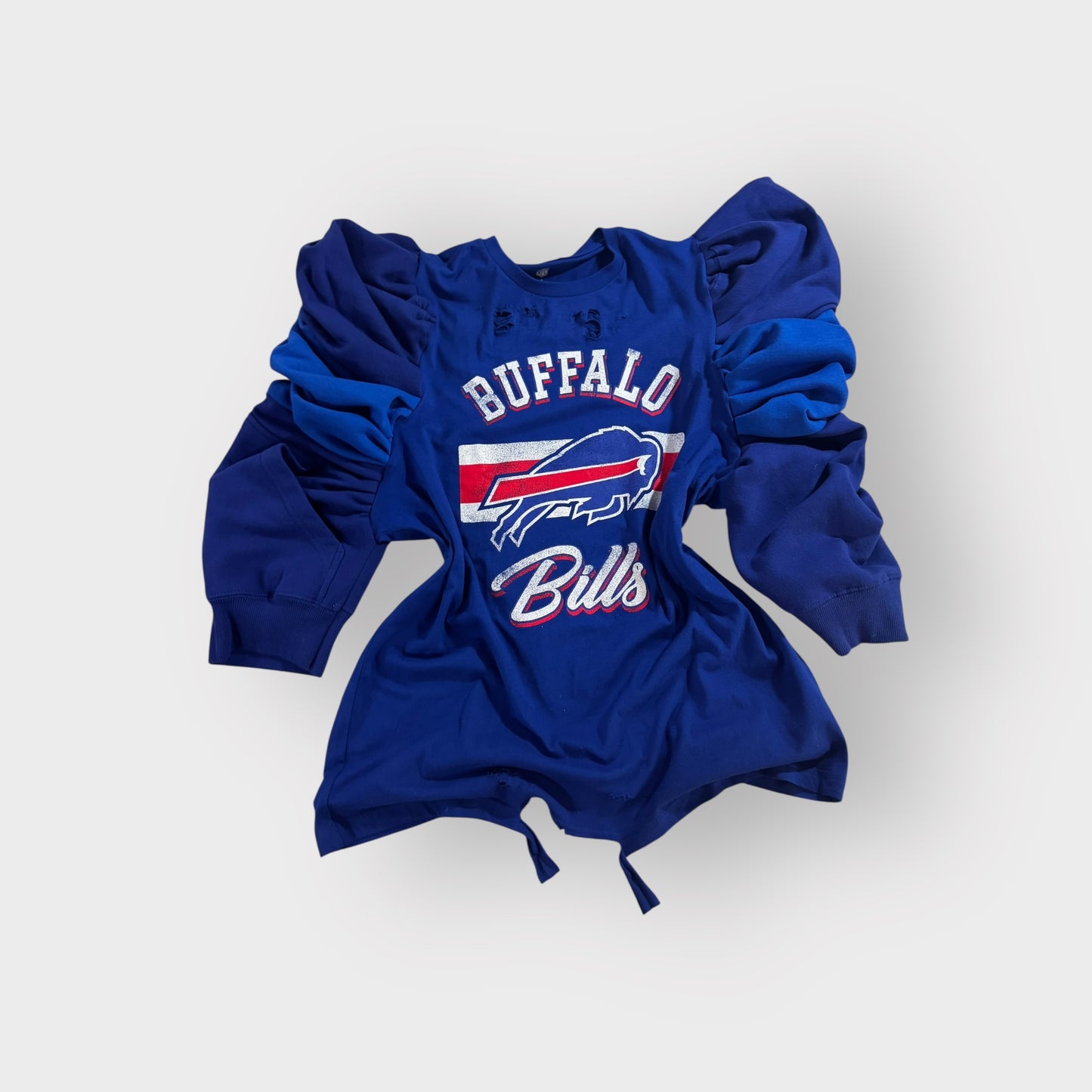 Seasonal Sports Puff Sleeve Distressed Tee