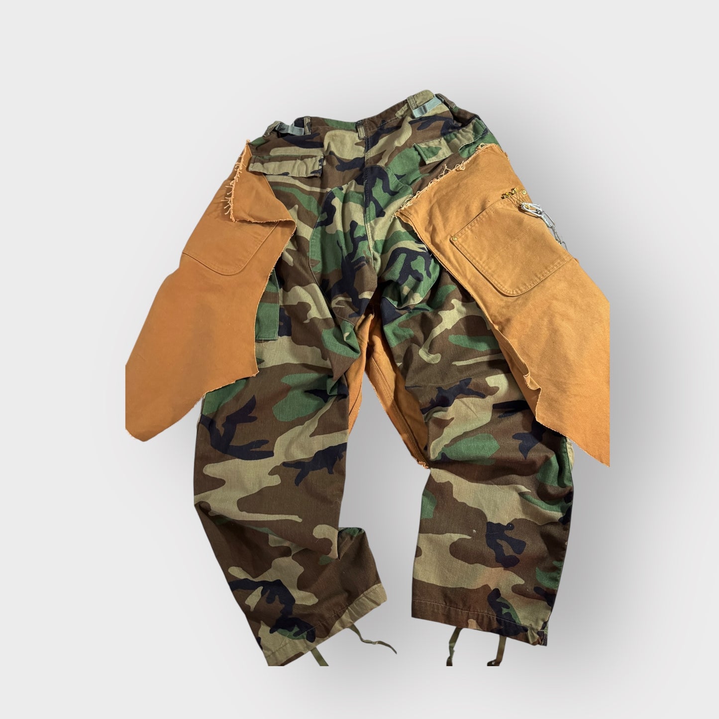 Street Style Carhartt & Camo Overlay Cargos