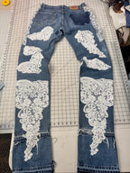Luxe Lace Denim Stakked Jeans