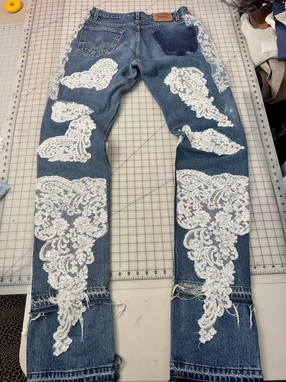 Luxe Lace Denim Stakked Jeans