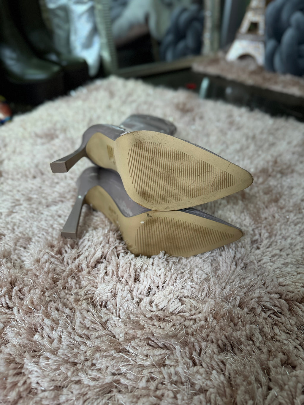 Lavender Patent Leather Booties