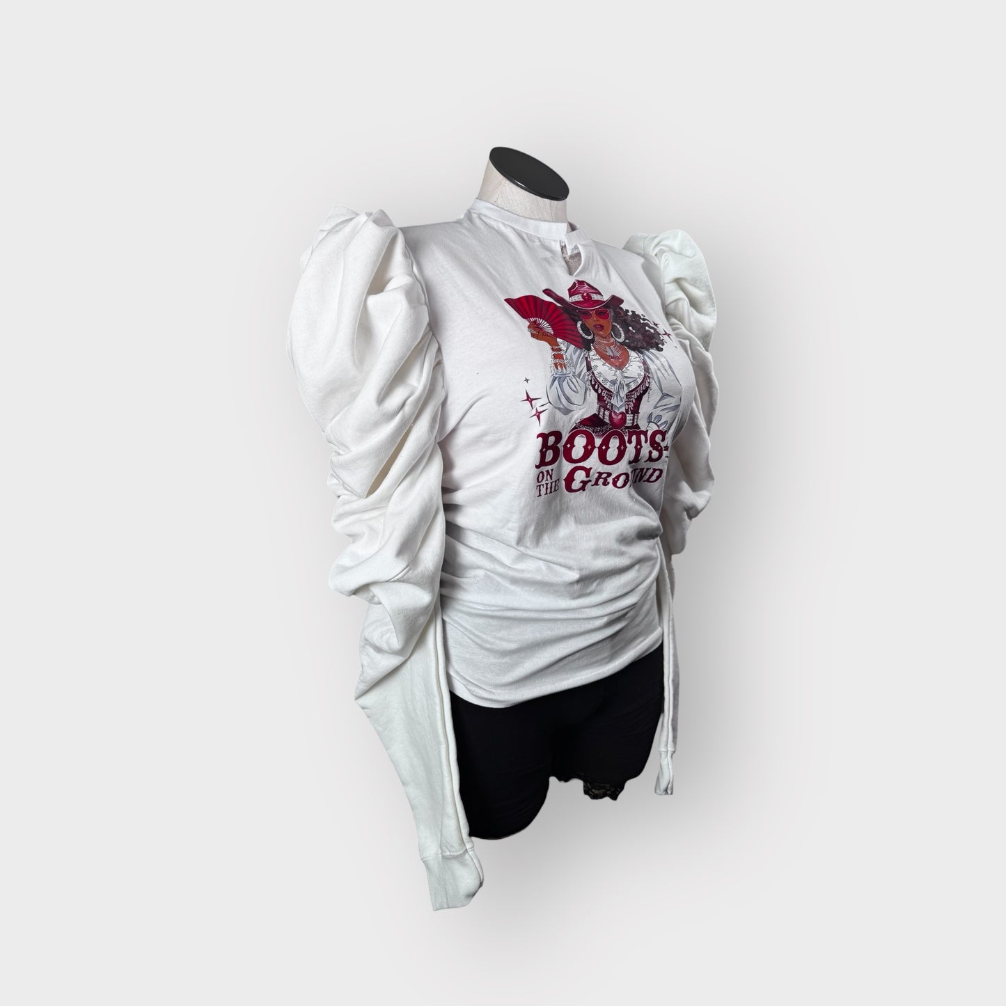Boots on the Ground Puff Sleeve Tee