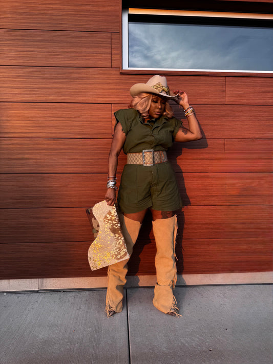 Power Shoulder Coverall Shorts