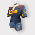 Luxe Wrap Couture Shoulder Race Car Jersey