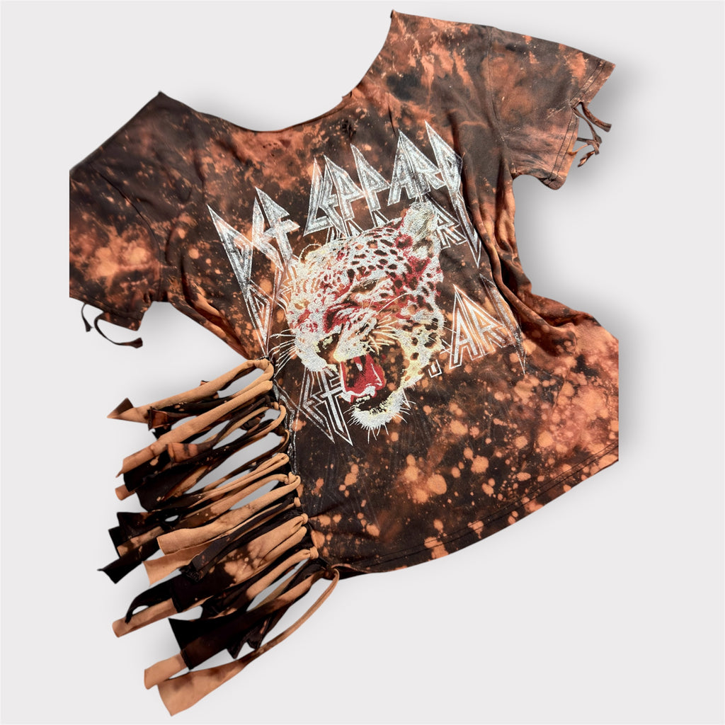 Eye of the Tiger Distressed Fringe Tee