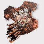 Eye of the Tiger Distressed Fringe Tee