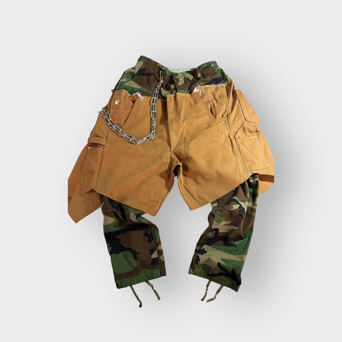Street Style Carhartt & Camo Overlay Cargos